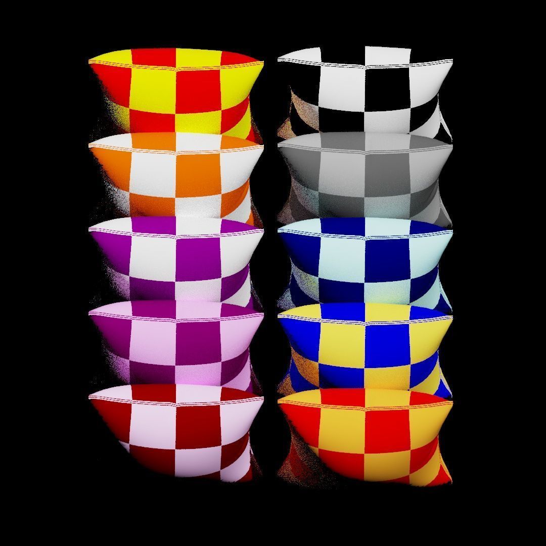 Pillows multi-colors 3D model_10