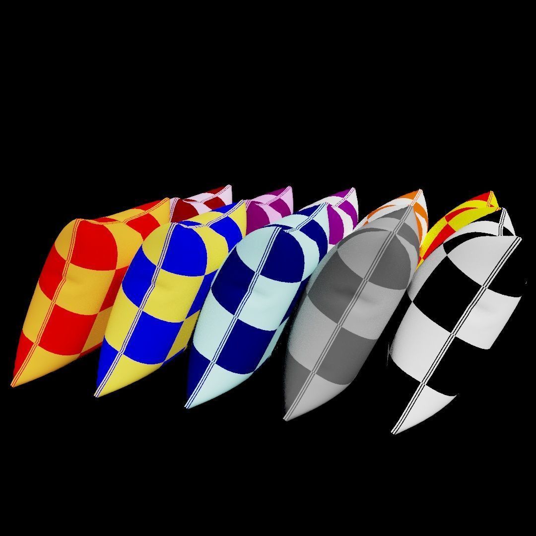 Pillows multi-colors 3D model_16