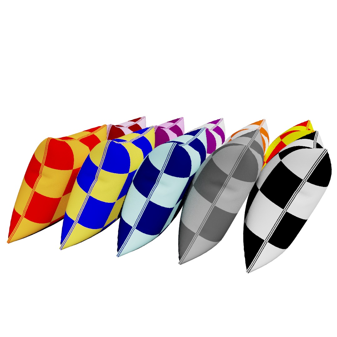 Pillows multi-colors 3D model_7
