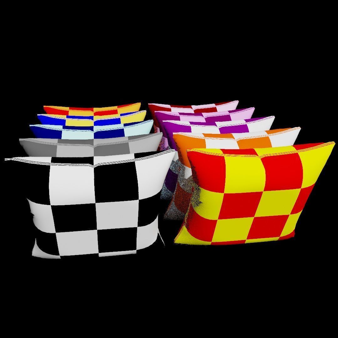 Pillows multi-colors 3D model_17