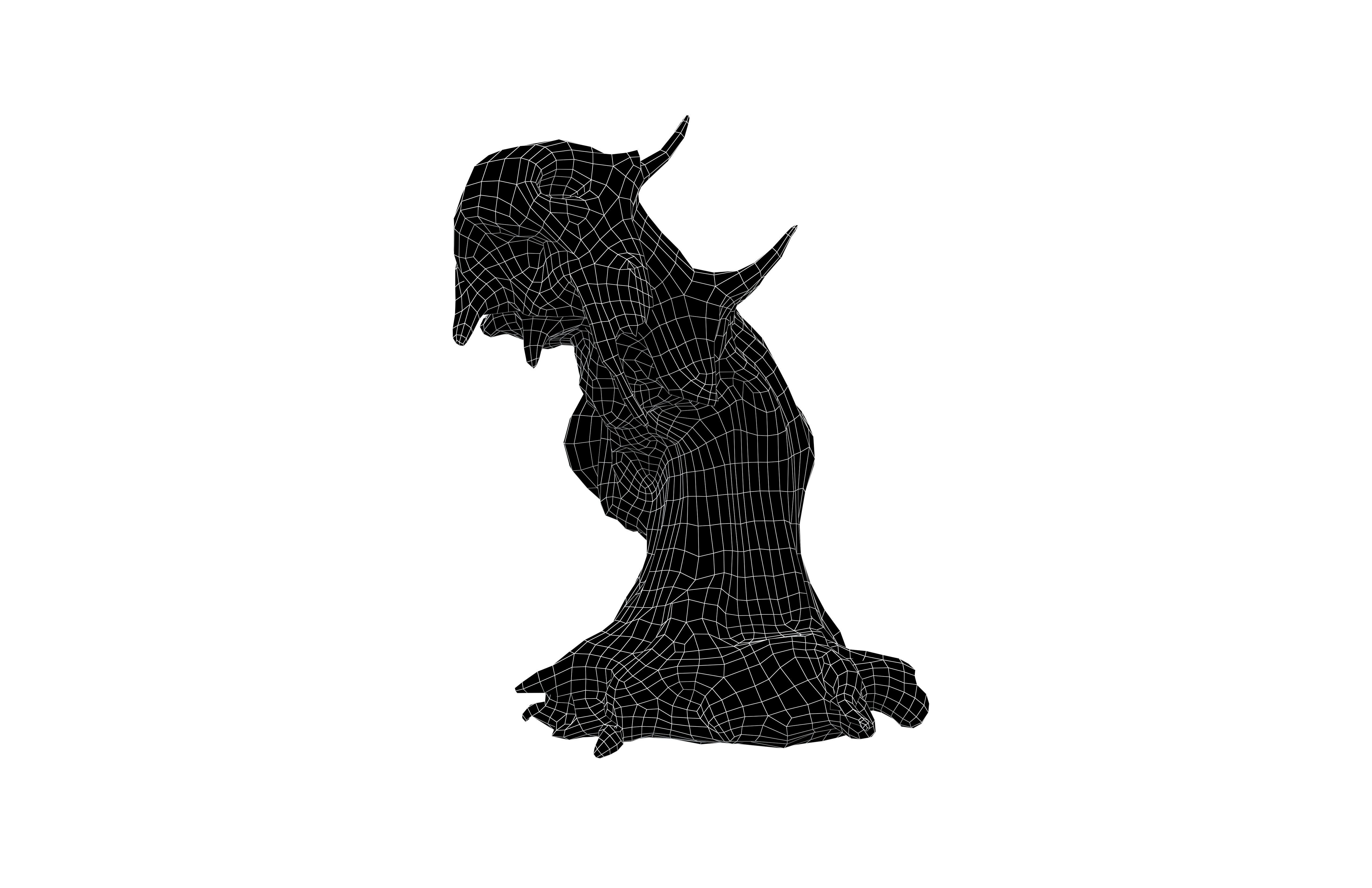 Monster Abstract Fossils v1 001 Low-poly 3D model_6