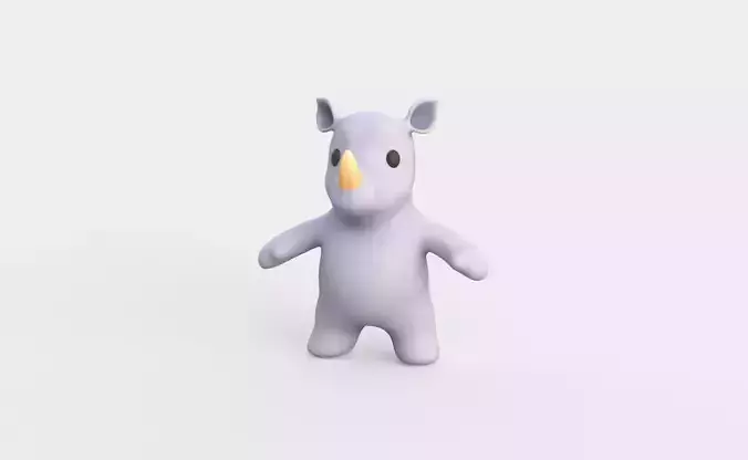 Little animal baby - Rhino cute - Character011 Low-poly 3D model