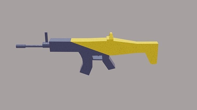rifle Low-poly 3D model