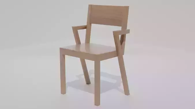 Modern Scandinavian Minimalistic Oak Wood Chair Mary Jane style