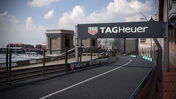 Formula 1 Monaco Track Low-poly 3D model 7