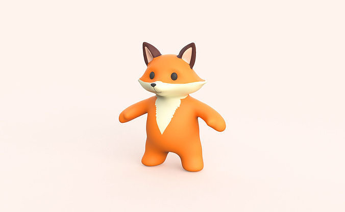 Little animal baby - Fox cute - Character012 Low-poly 3D model