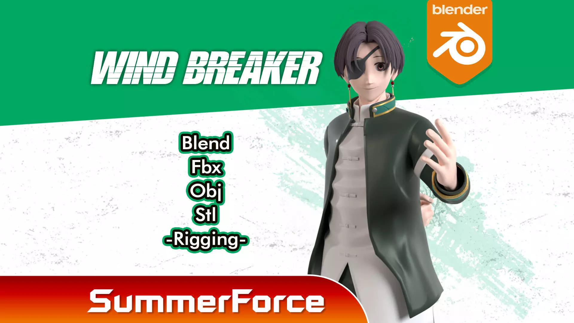 Hayato Suo - WIND BREAKER 3D model