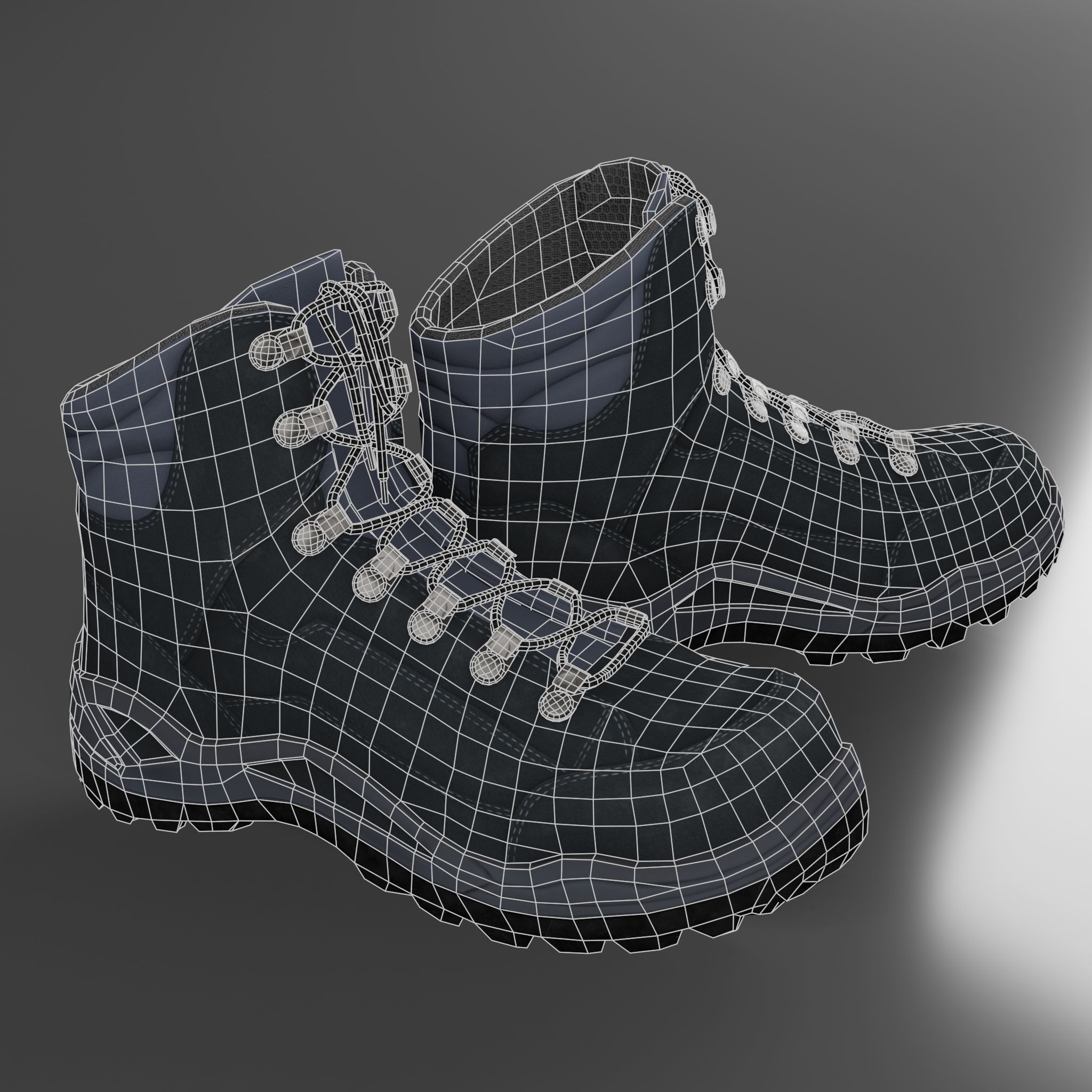 Boots 3 variation Game Ready Low-poly 3D model_4