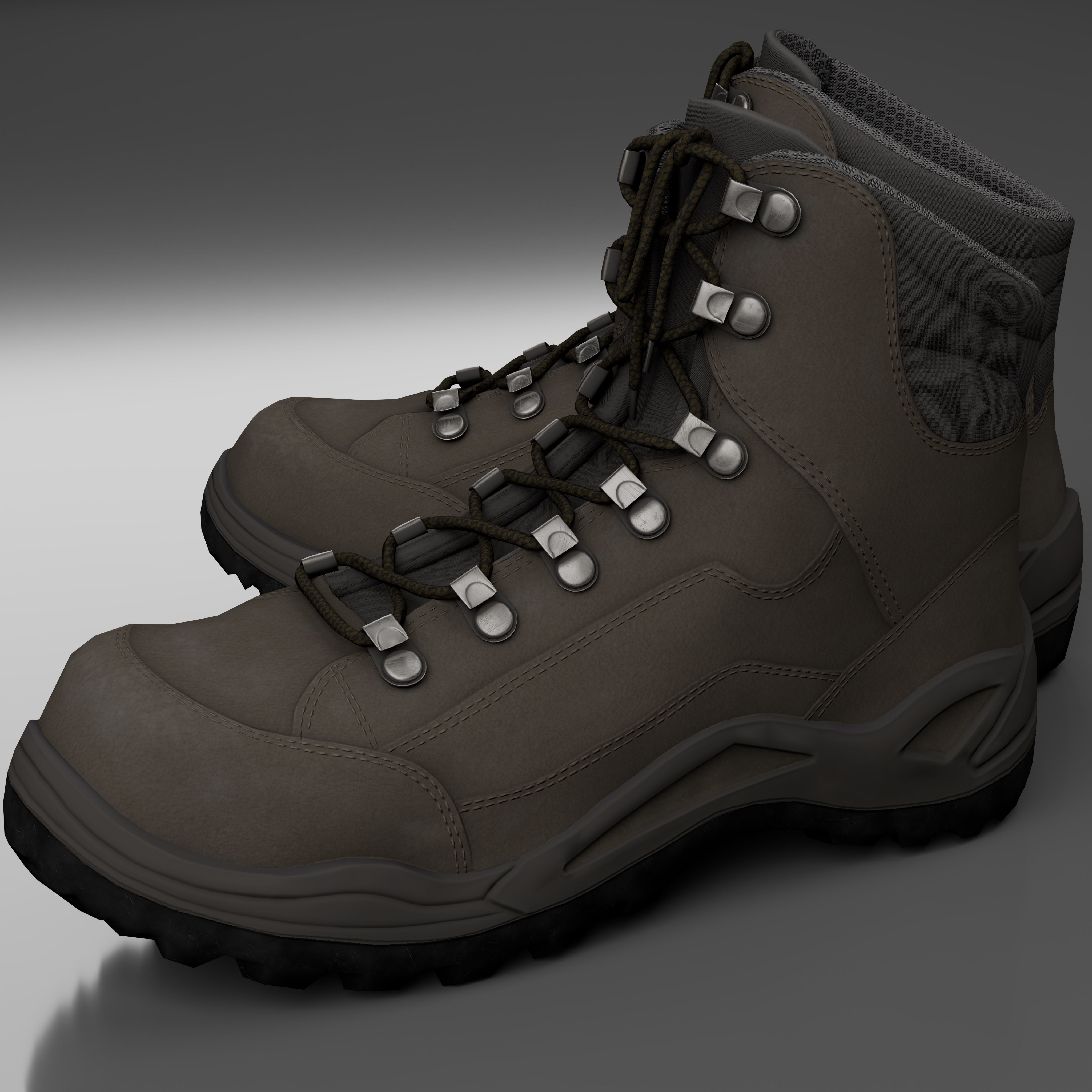 Boots 3 variation Game Ready Low-poly 3D model_2