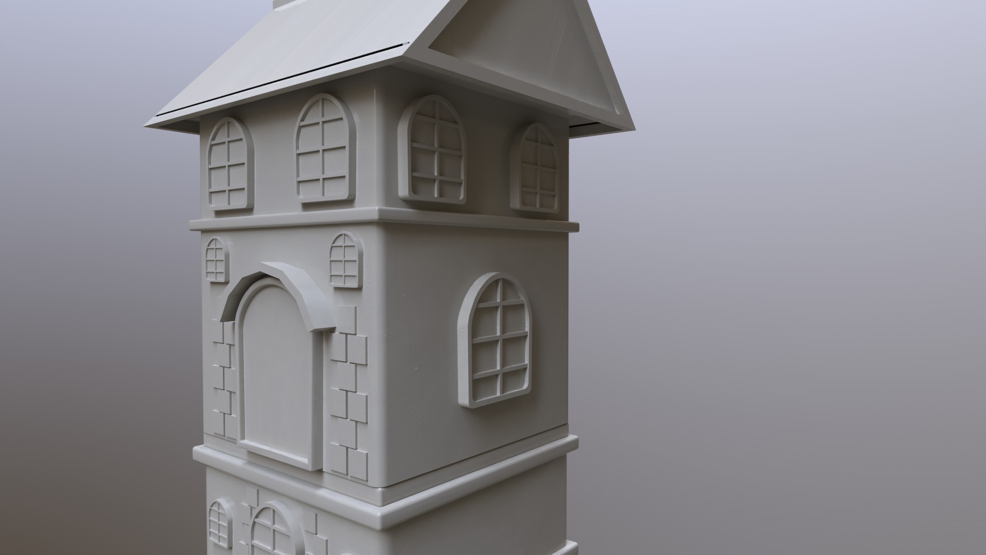 cartoon House Model  3D model_3