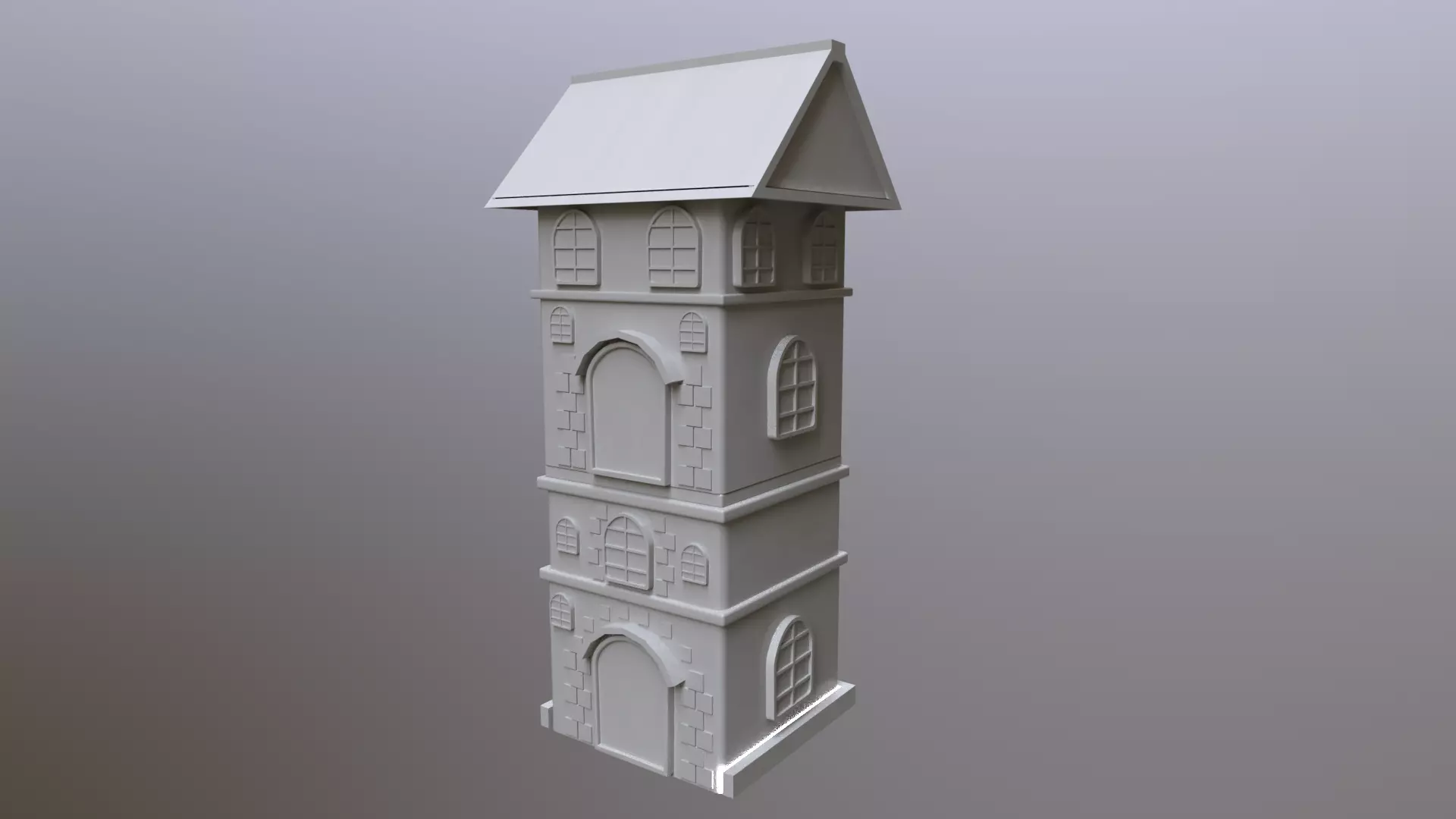 cartoon House Model  3D model_0