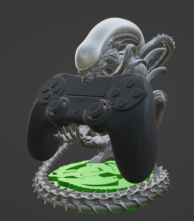 SOPORTE JOYSTICK ALIEN 3D print model_3