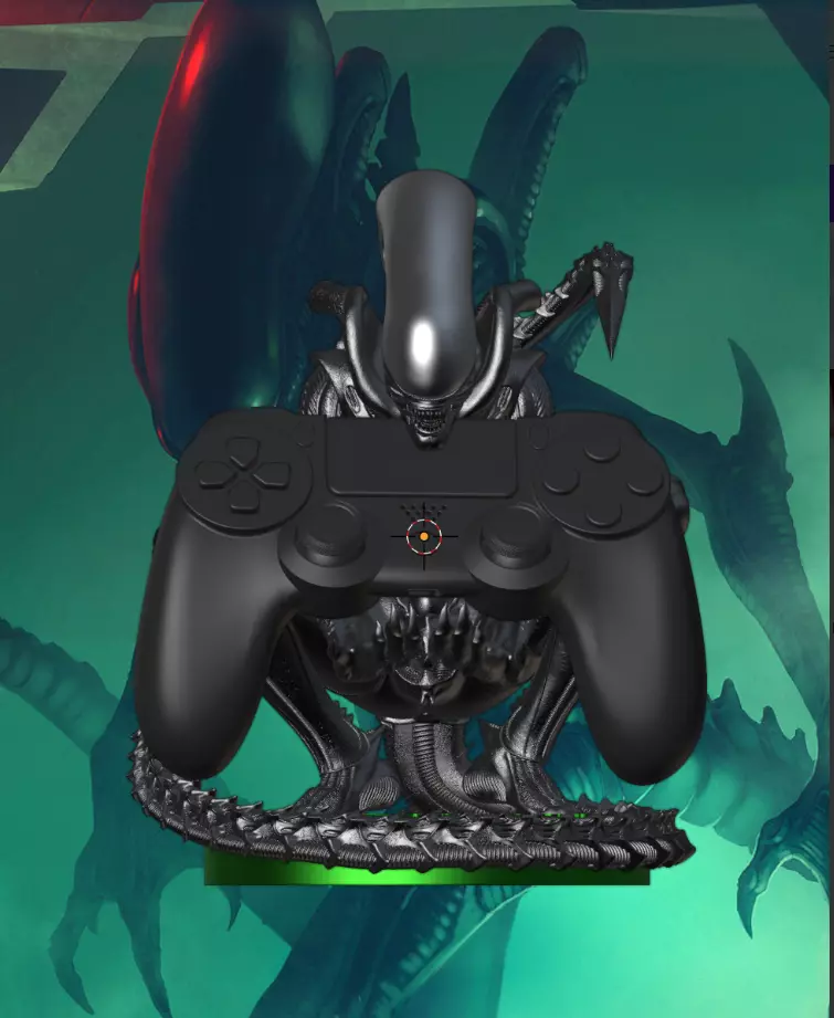 SOPORTE JOYSTICK ALIEN 3D print model_0