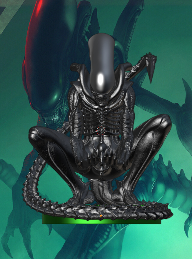 SOPORTE JOYSTICK ALIEN 3D print model_1