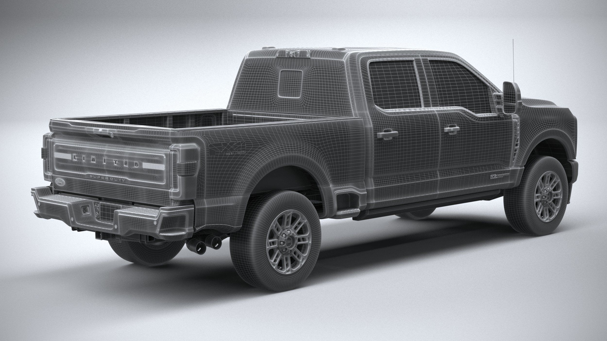 F350 Superduty Limited Edition 2023 3D model_27