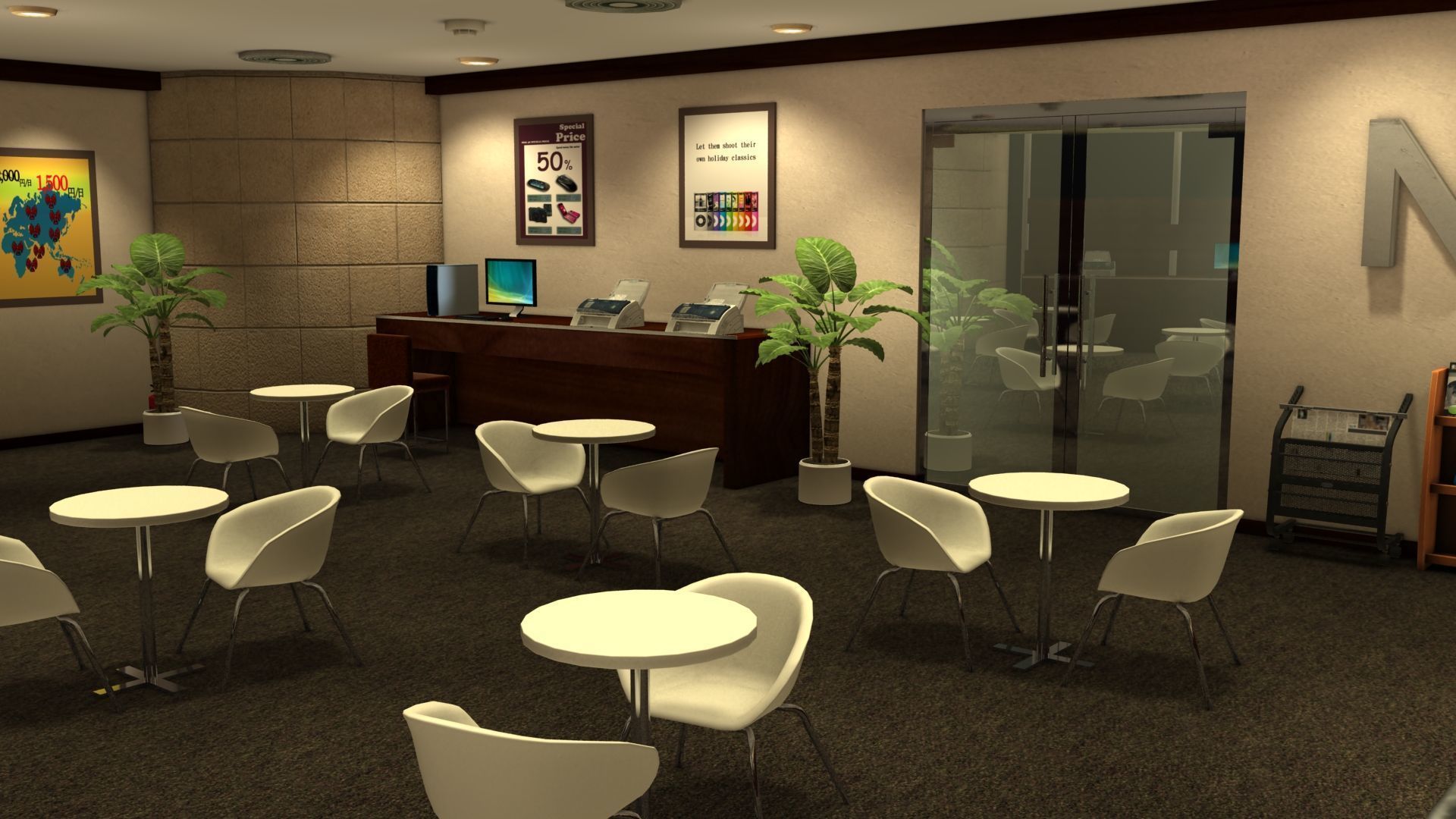 Japanese Public Area  3D Model - Unity Ready 3D model 3D model_2