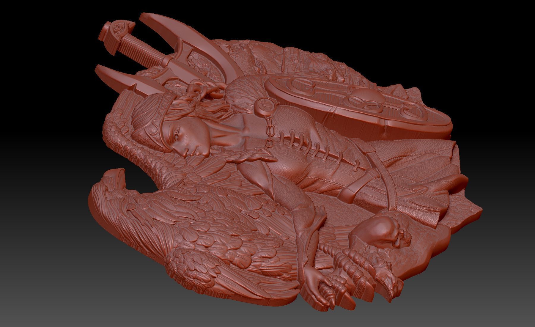 Viking Girl 3D print model_4