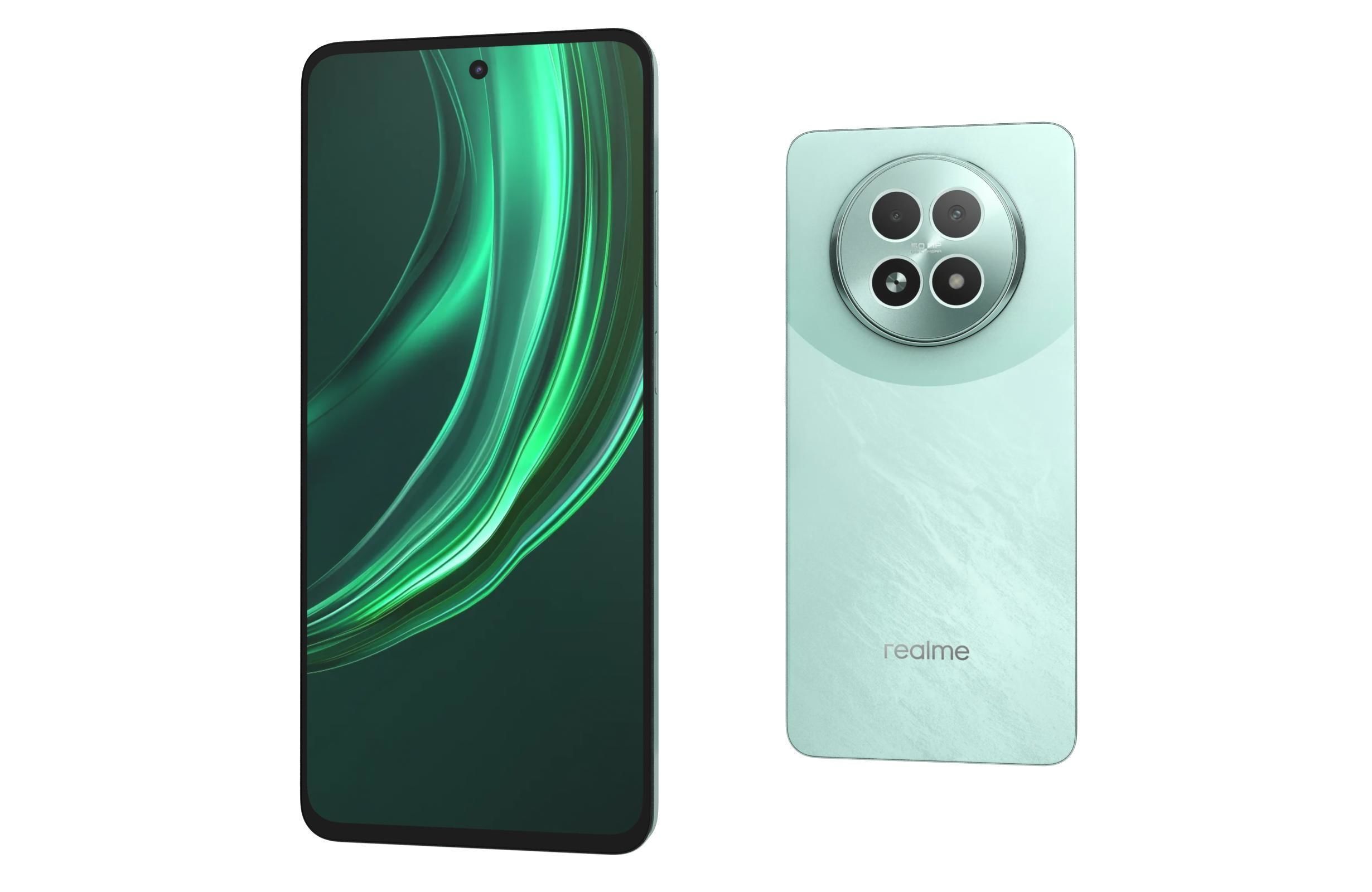 Realme 13 5G Dark Purple And Speed Green 3D model_7