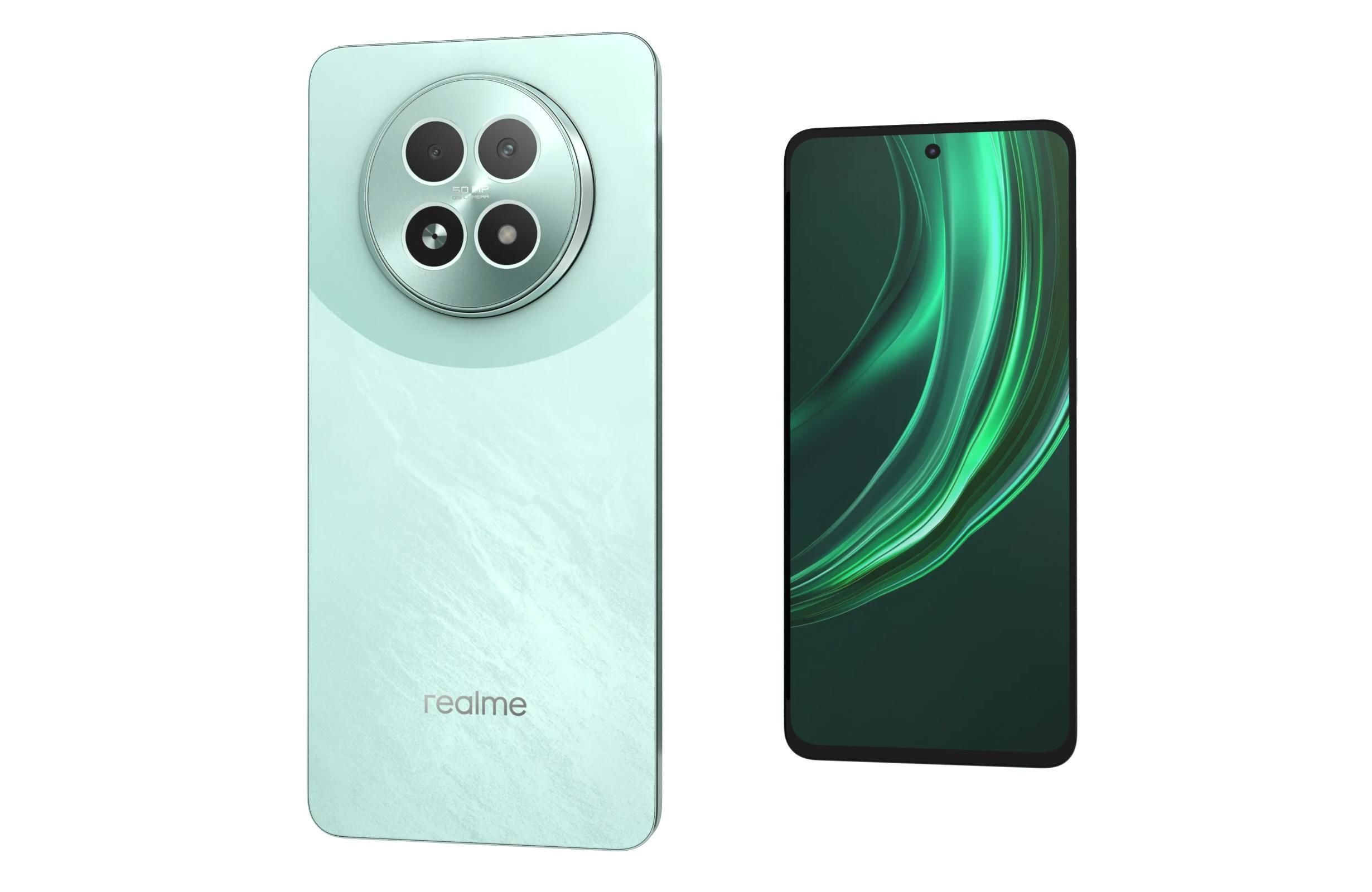 Realme 13 5G Dark Purple And Speed Green 3D model_8