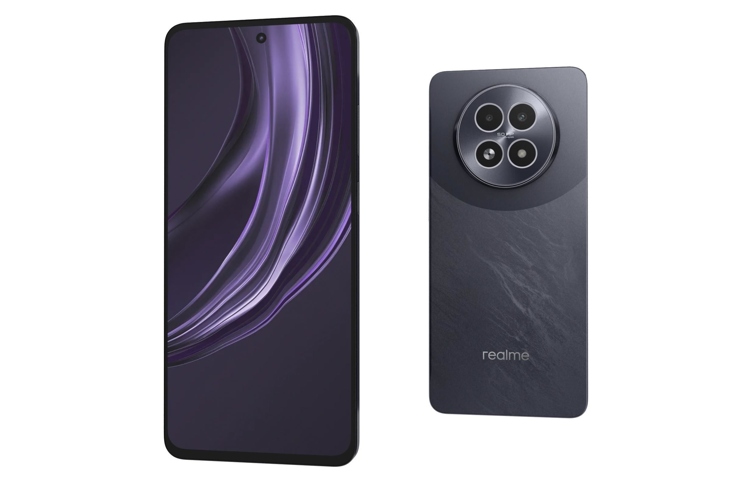 Realme 13 5G Dark Purple And Speed Green 3D model_17