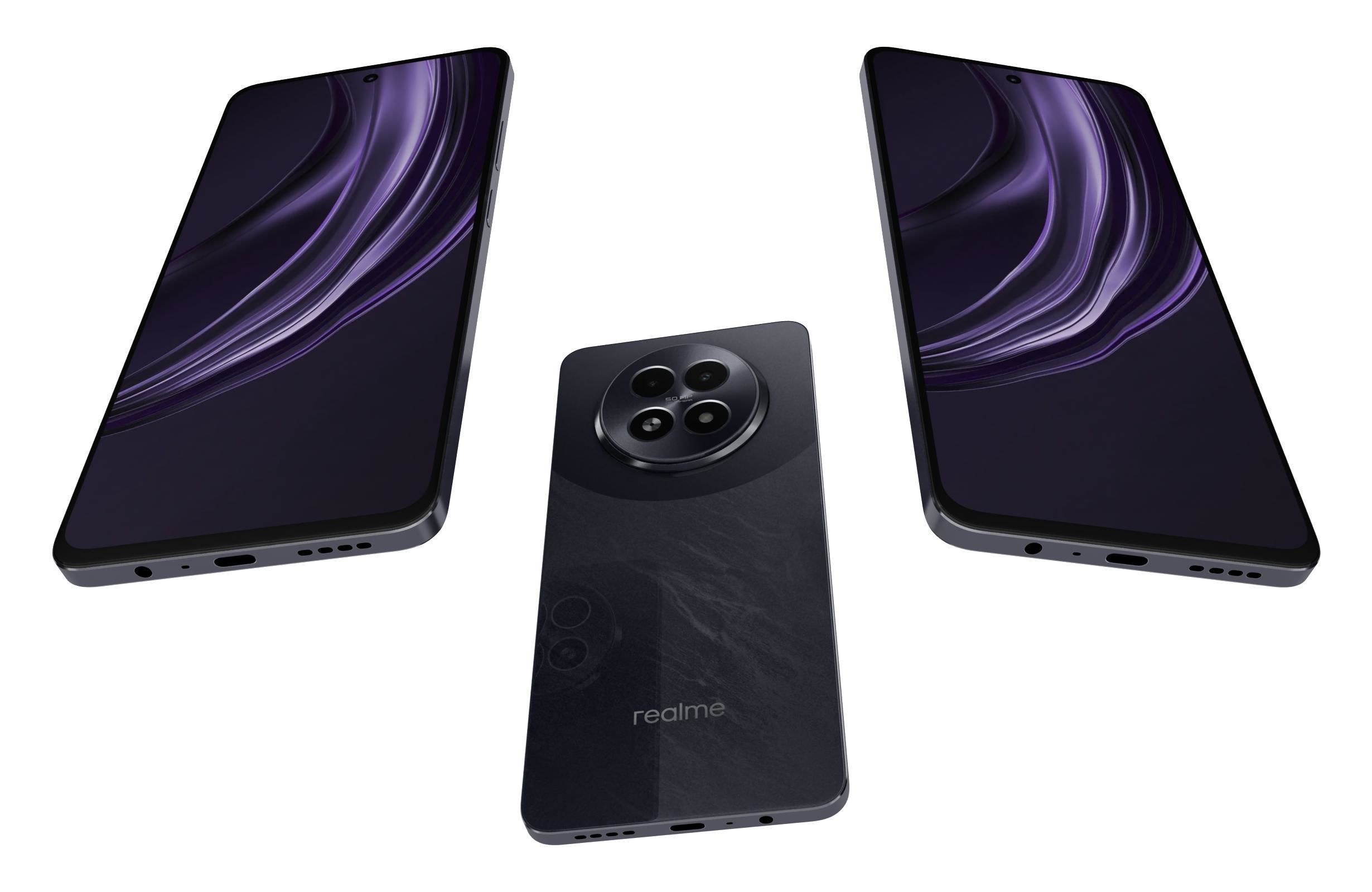Realme 13 5G Dark Purple And Speed Green 3D model_13