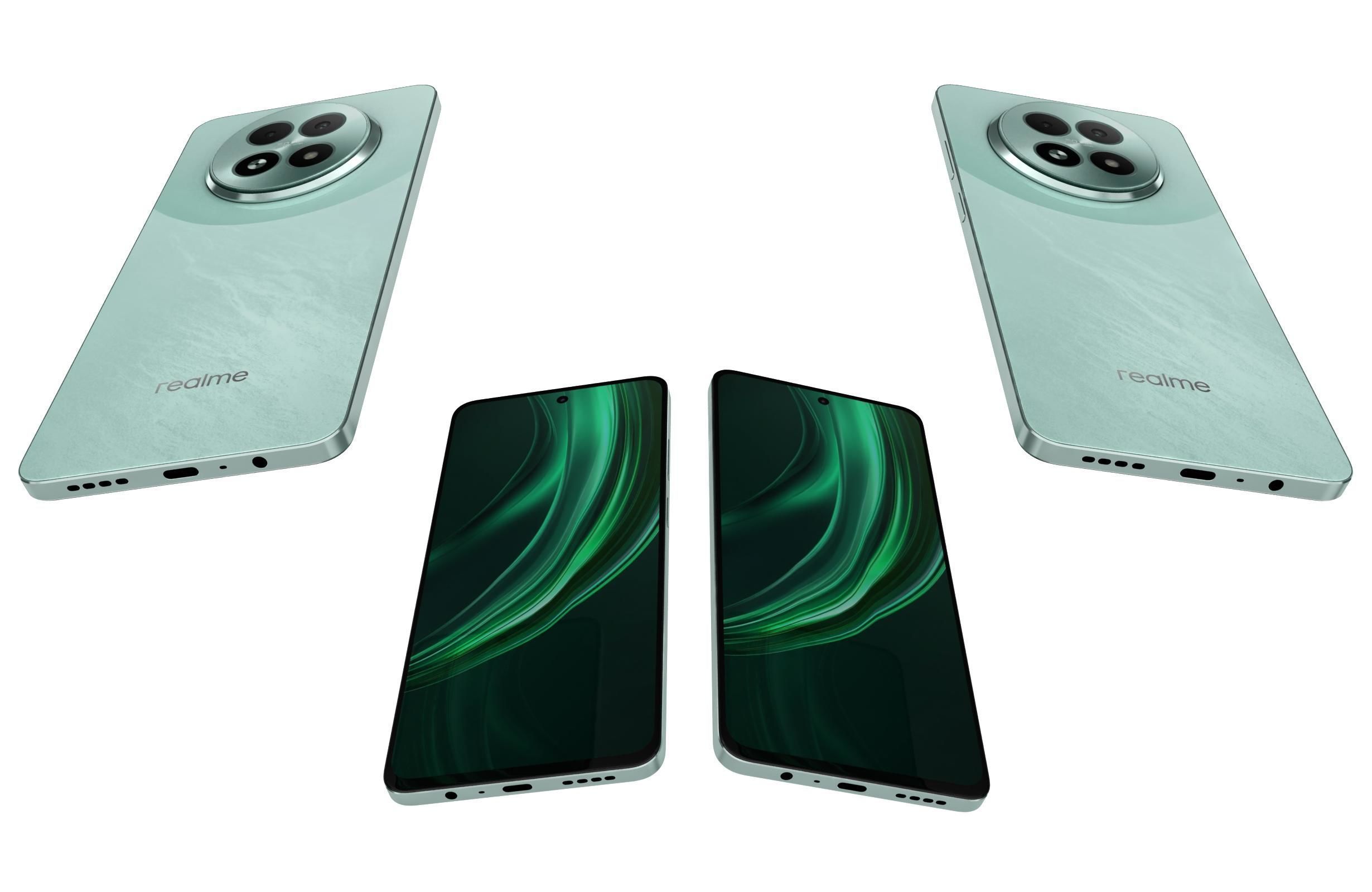 Realme 13 5G Dark Purple And Speed Green 3D model_6