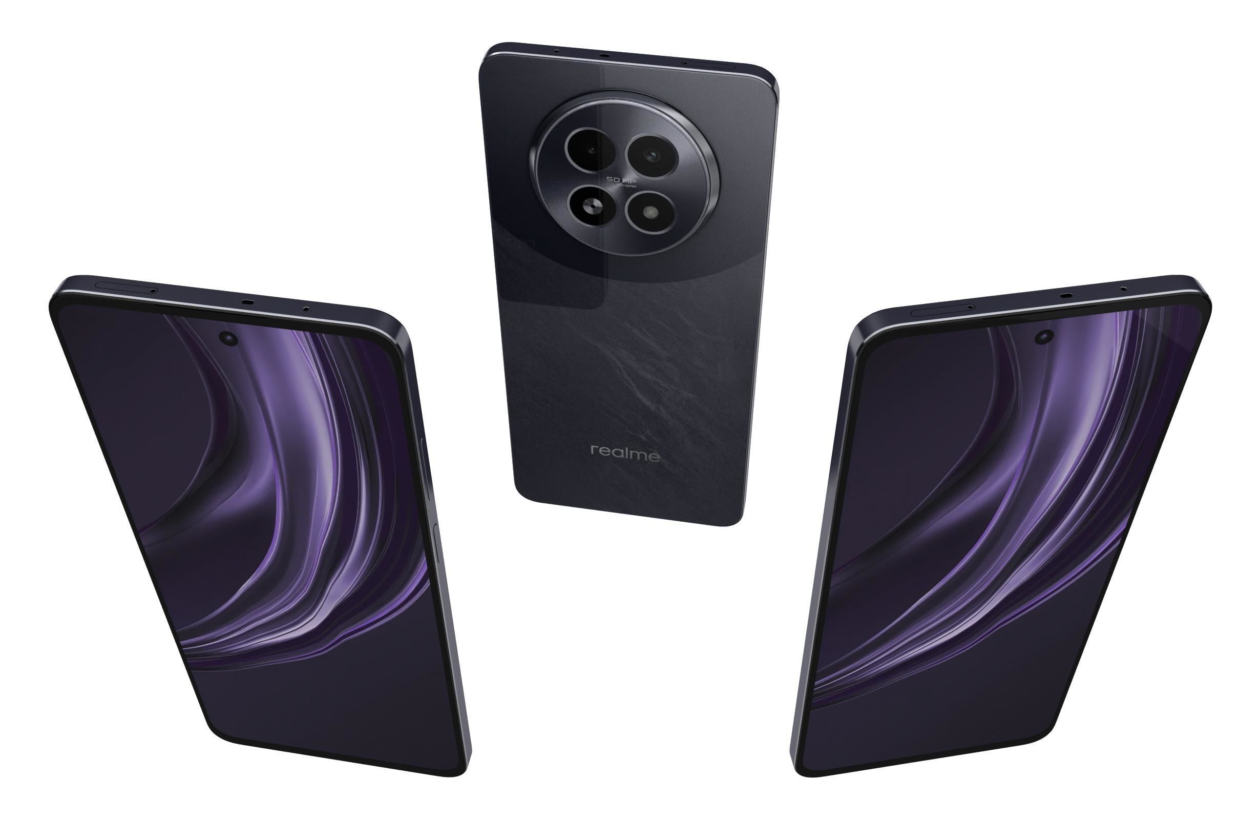 Realme 13 5G Dark Purple And Speed Green 3D model_12