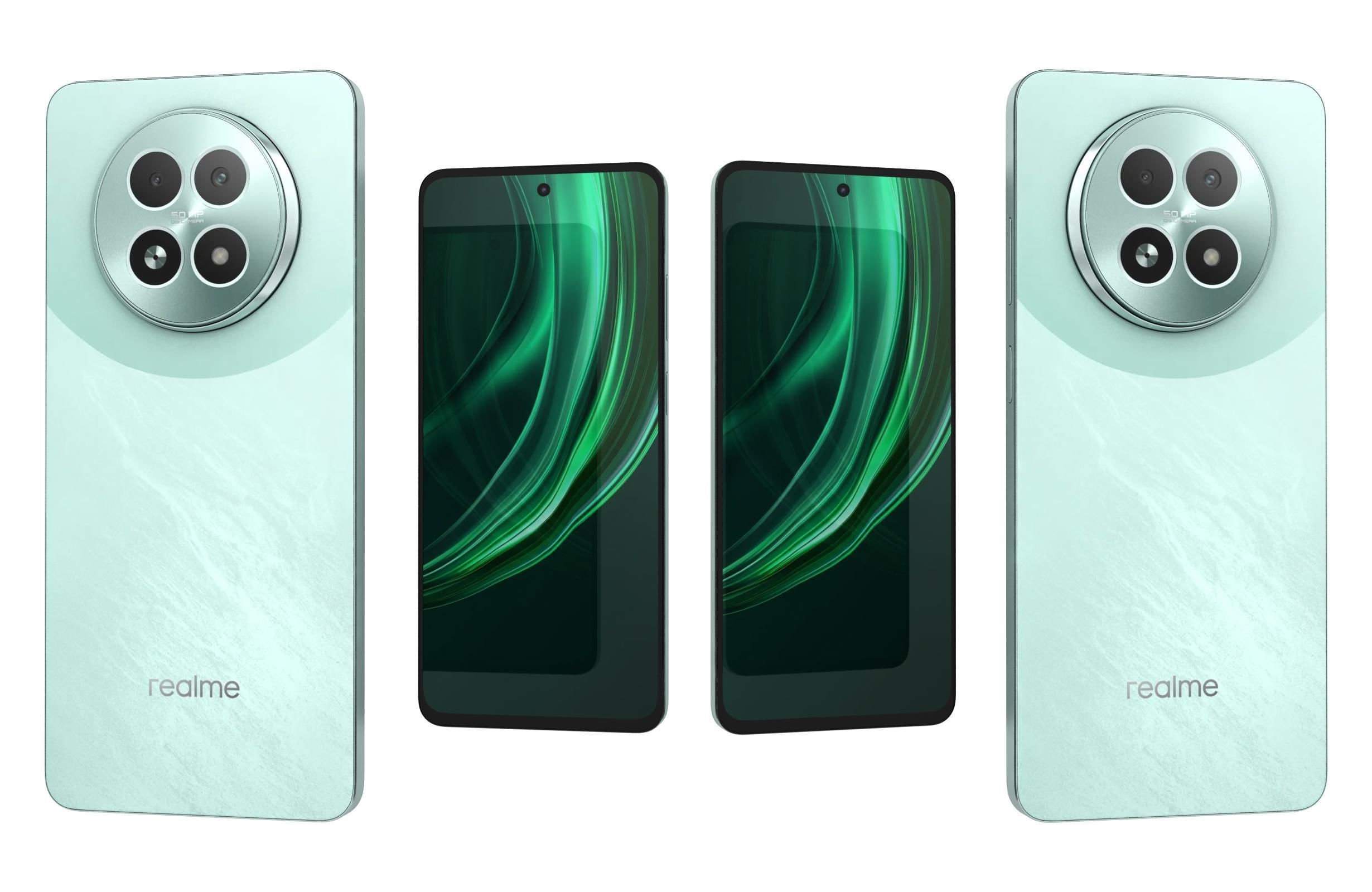 Realme 13 5G Dark Purple And Speed Green 3D model_4