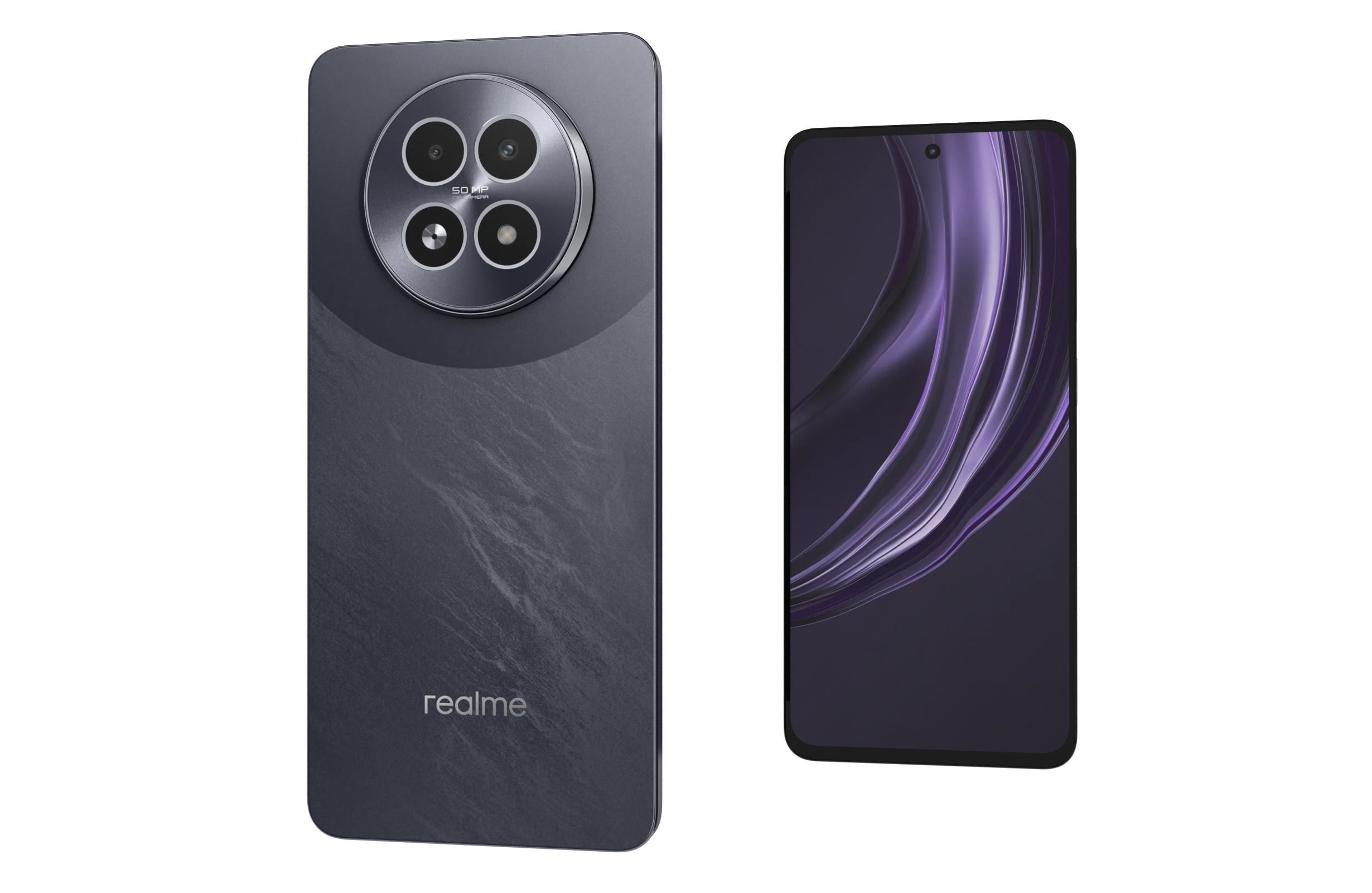 Realme 13 5G Dark Purple And Speed Green 3D model_18