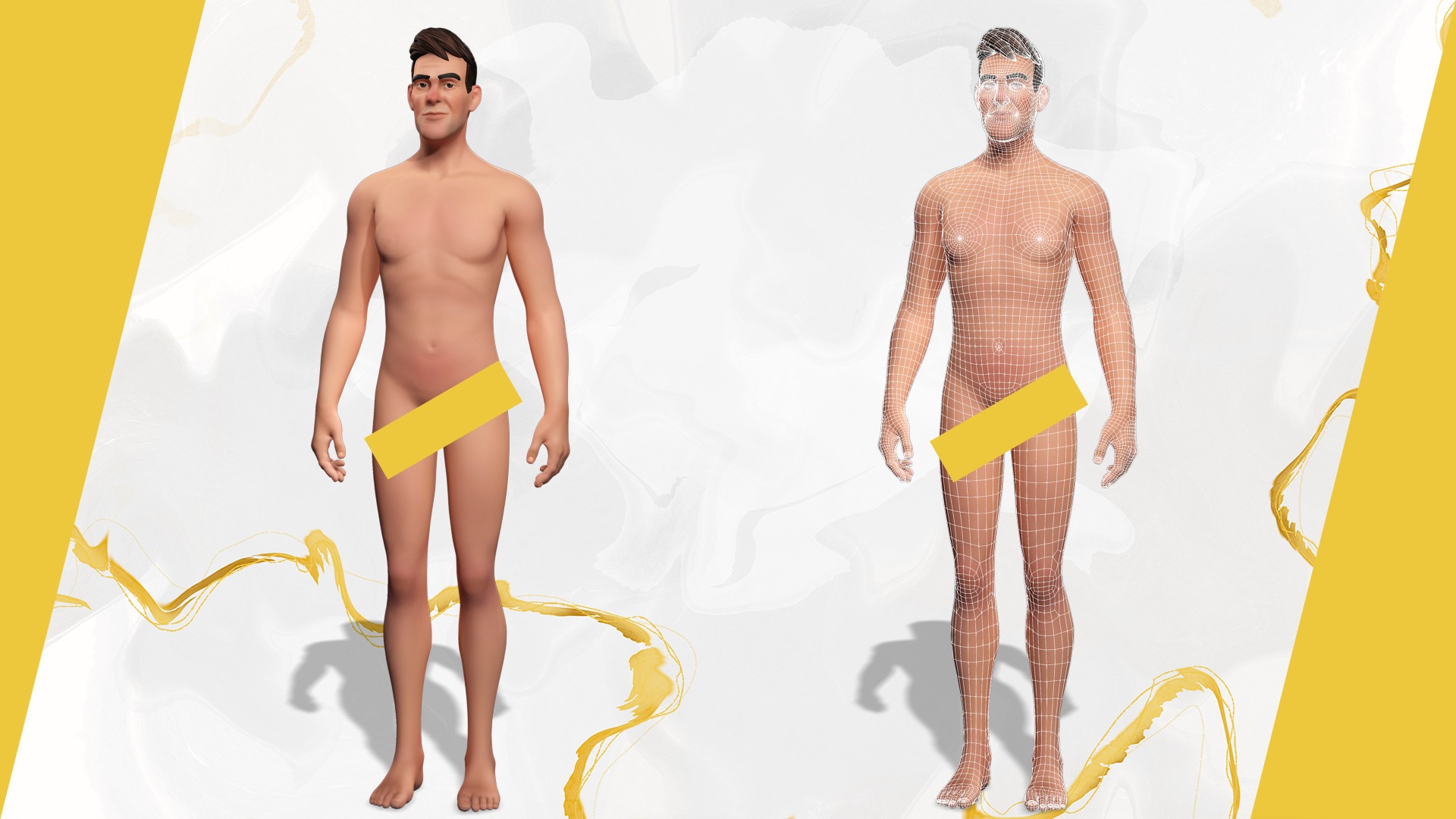 Stylized Confident Male in Sweater stylized anatomy  Low-poly 3D model_2