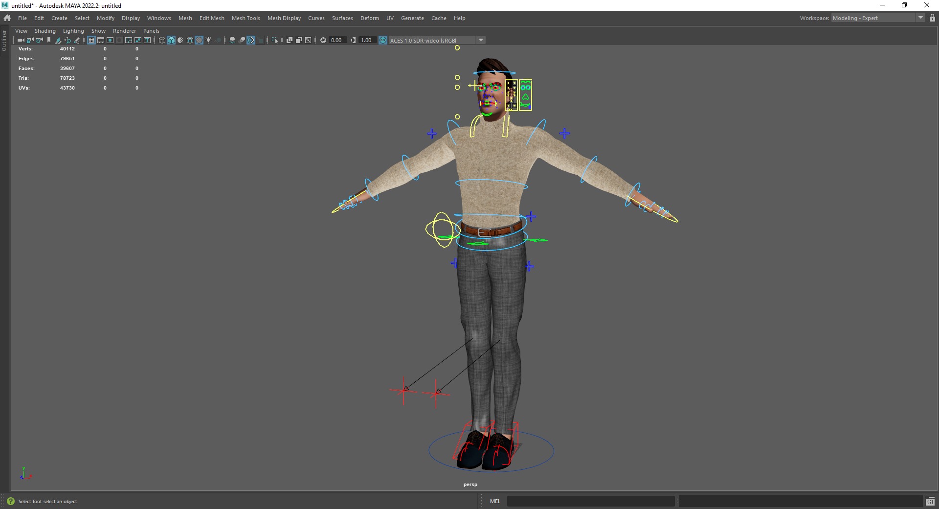Stylized Confident Male in Sweater stylized anatomy  Low-poly 3D model_23