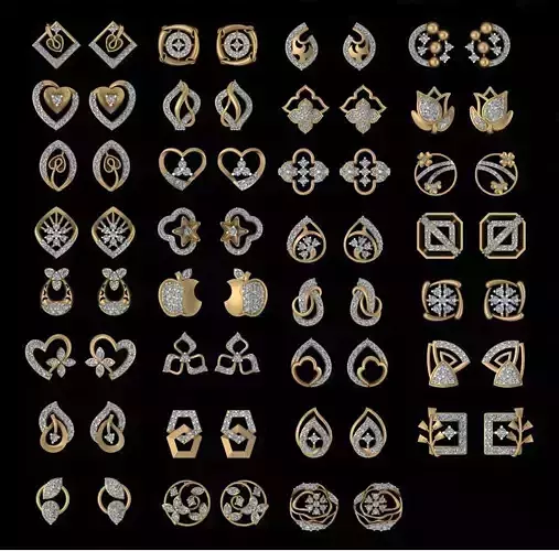Collection 31 Jewelry Earring 3D print model