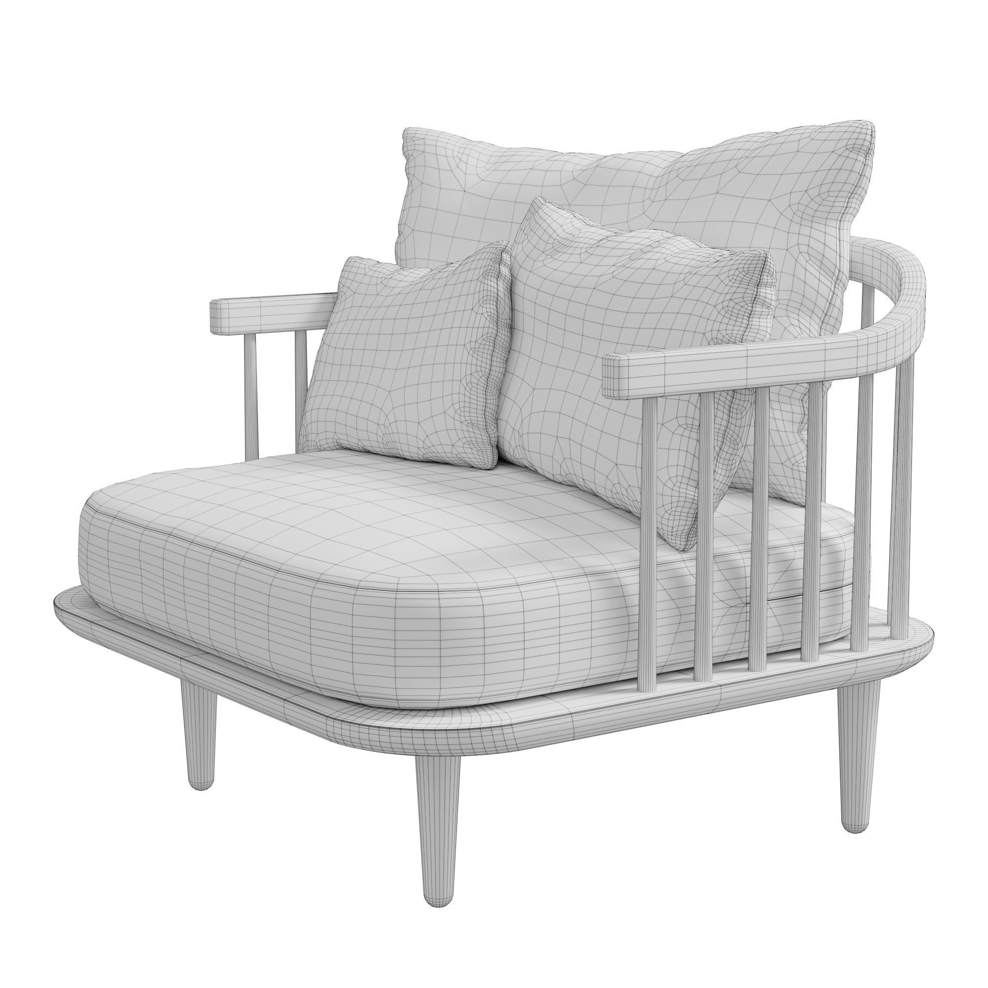 Fly armchair 3D model_11