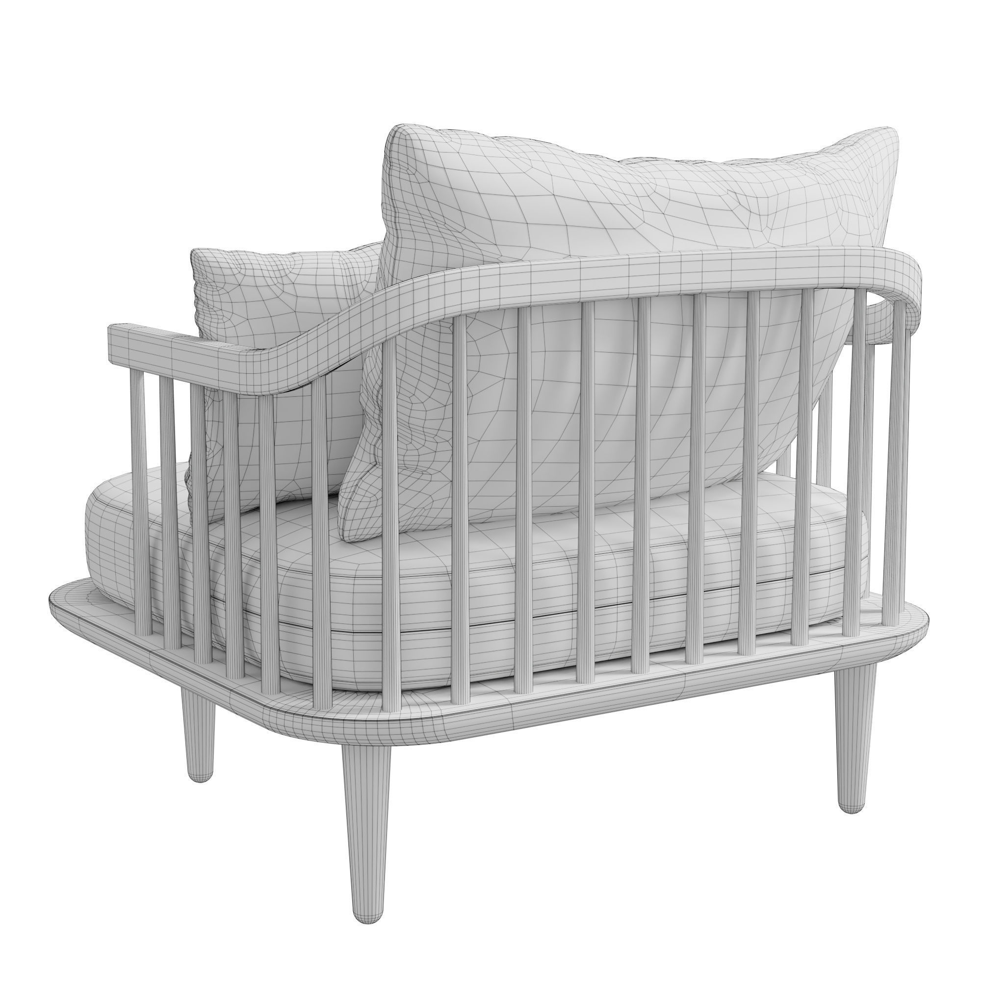 Fly armchair 3D model_10