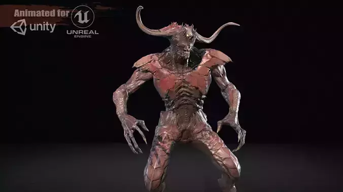 DemonG Low-poly 3D model