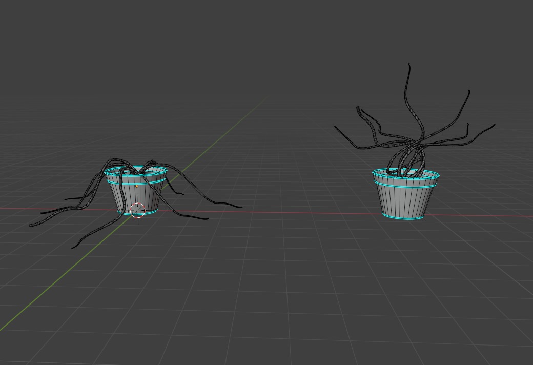 Flower pot Low-poly 3D model_4