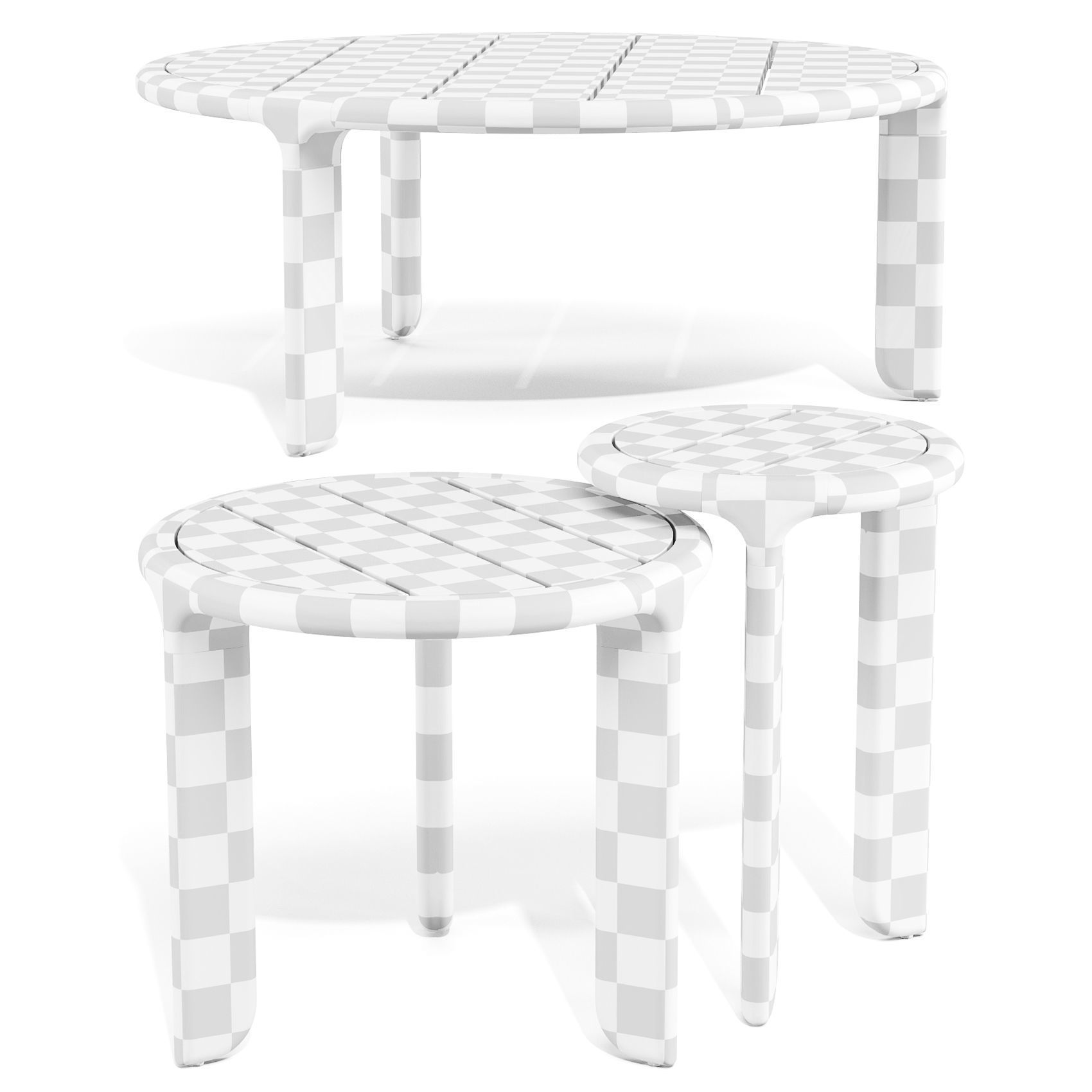 Sutherland Furniture Radia Wood - Coffee and Side Tables 3D model_5