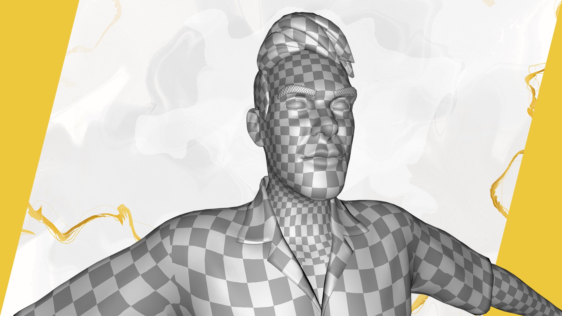 Stylized realism male celebration in Hawaiian shirt with energy  Low-poly 3D model_31