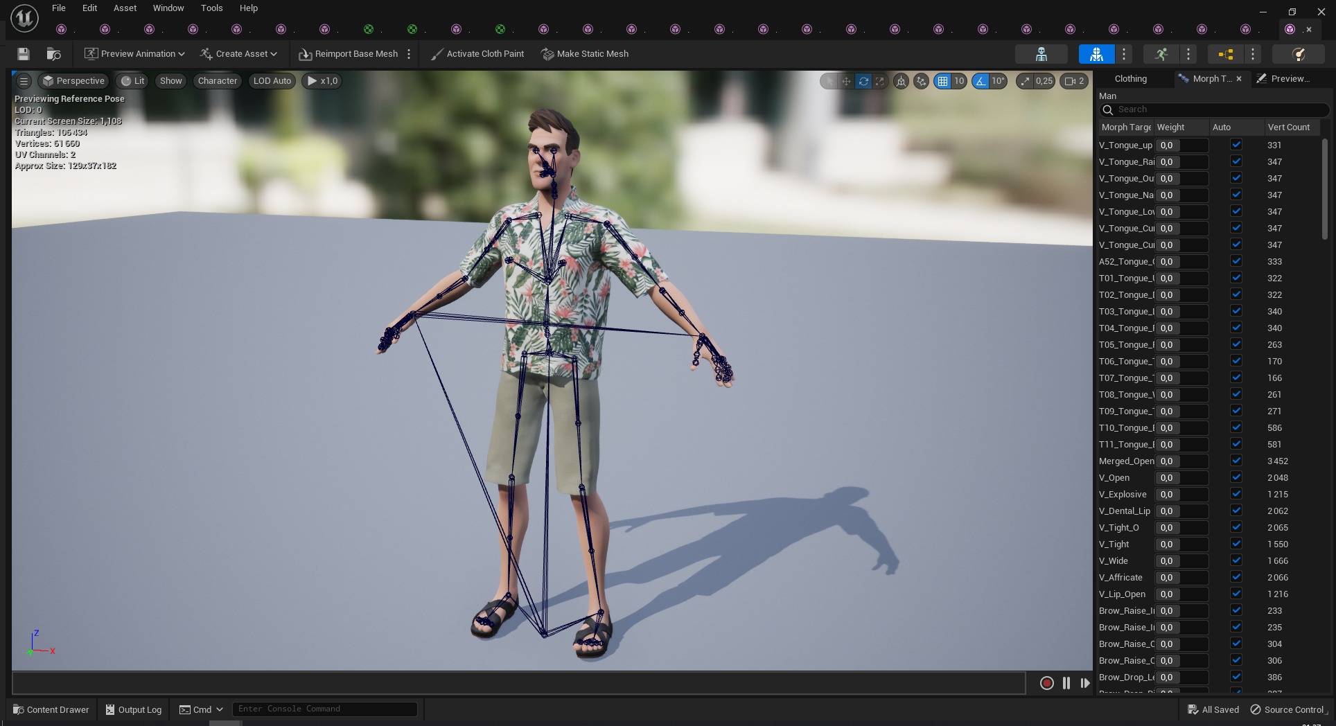Stylized realism male celebration in Hawaiian shirt with energy  Low-poly 3D model_29