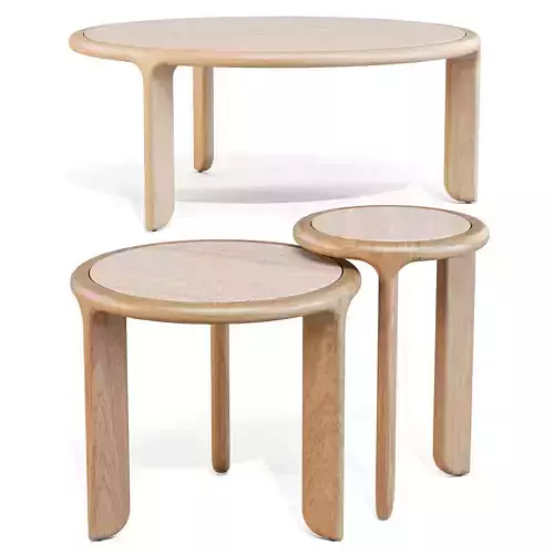 Sutherland Furniture Radia Travertine - Coffee and Side Tables