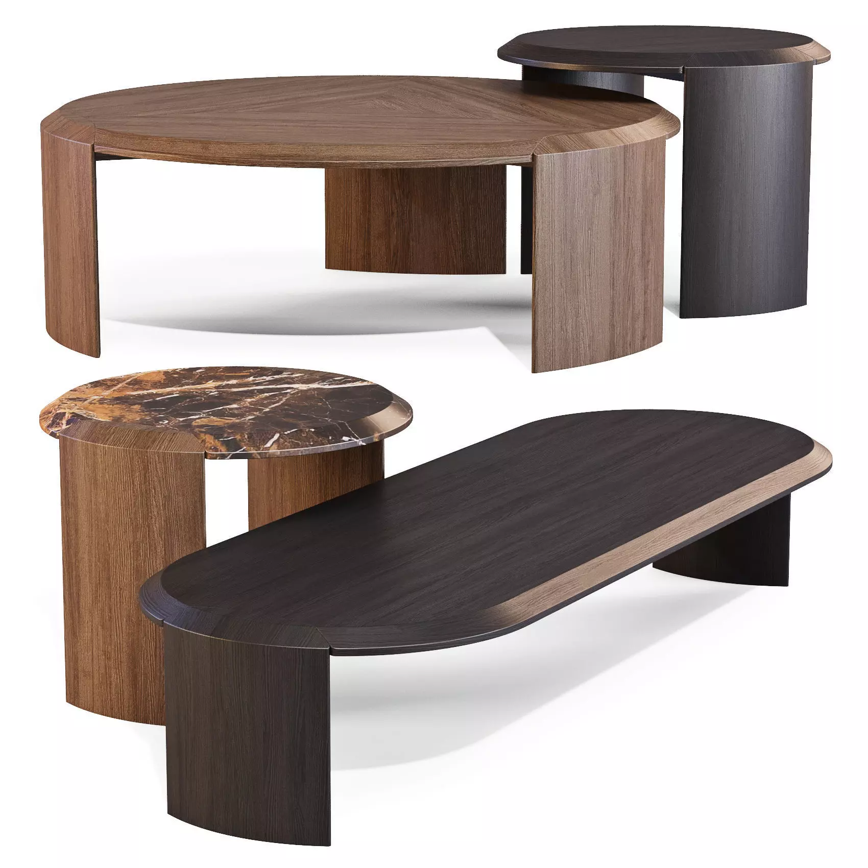 Durame Bellagio - Coffee and Side Tables Set 01 3D model_0