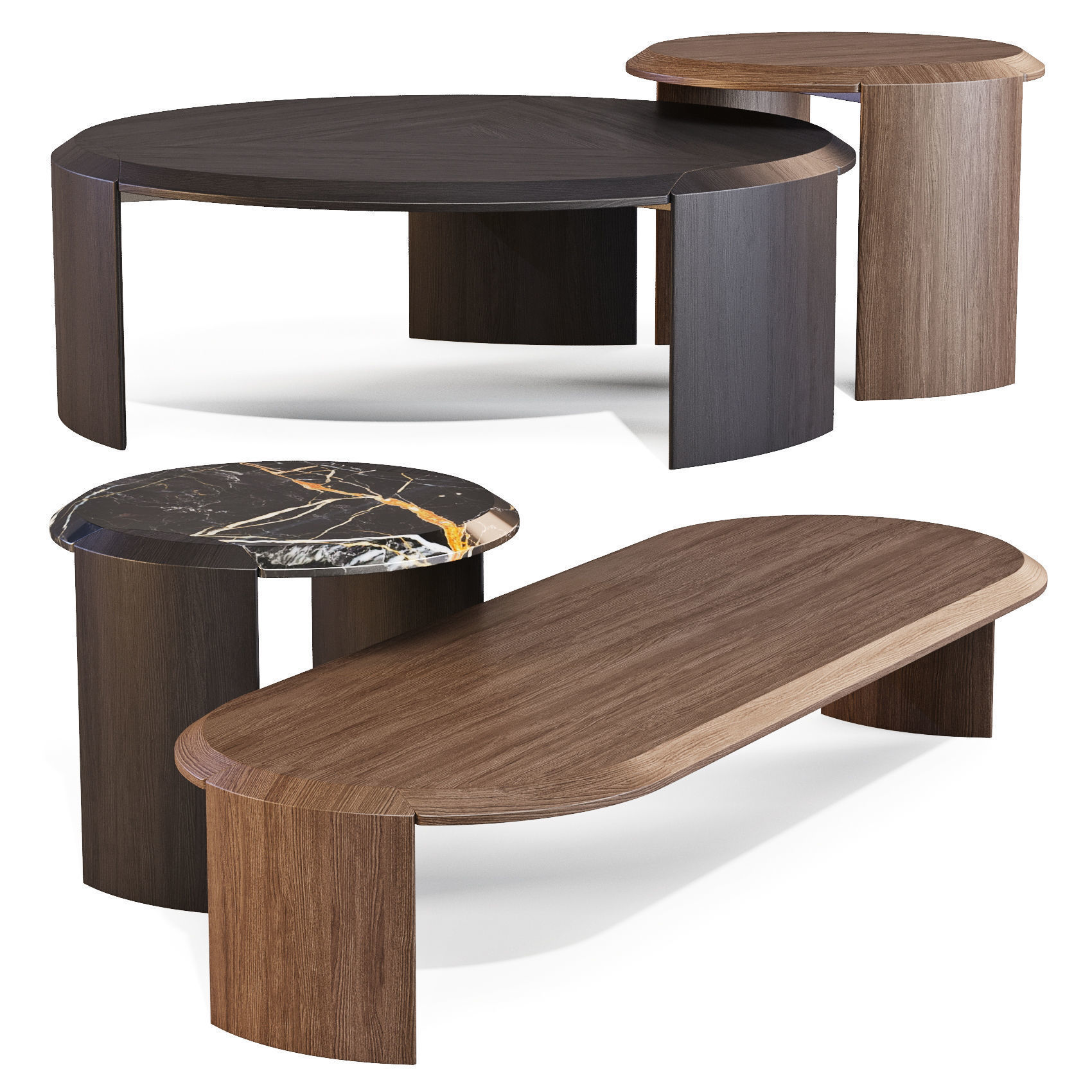Durame Bellagio - Coffee and Side Tables Set 01 3D model_6