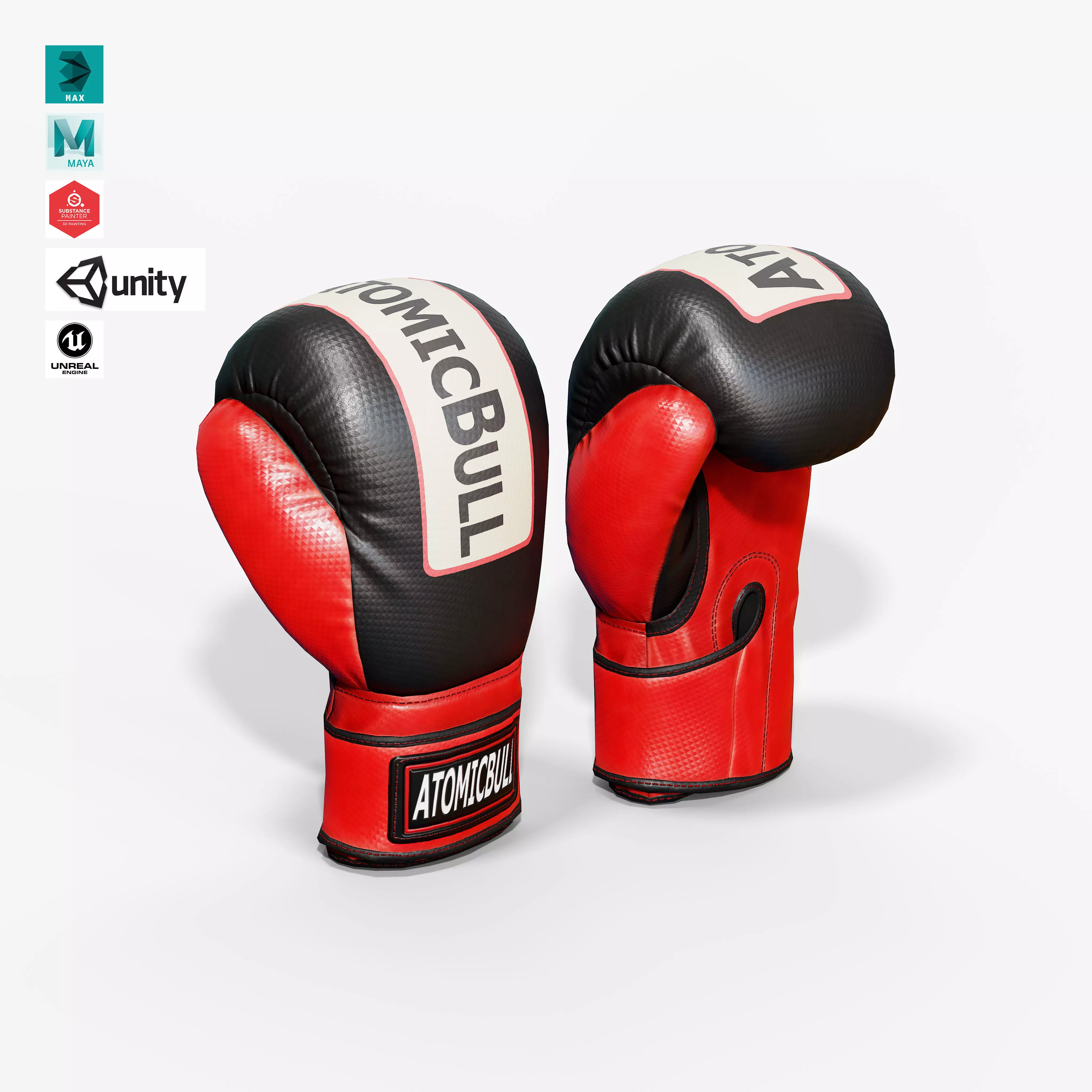 Boxing Glove Low-poly 3D model_0
