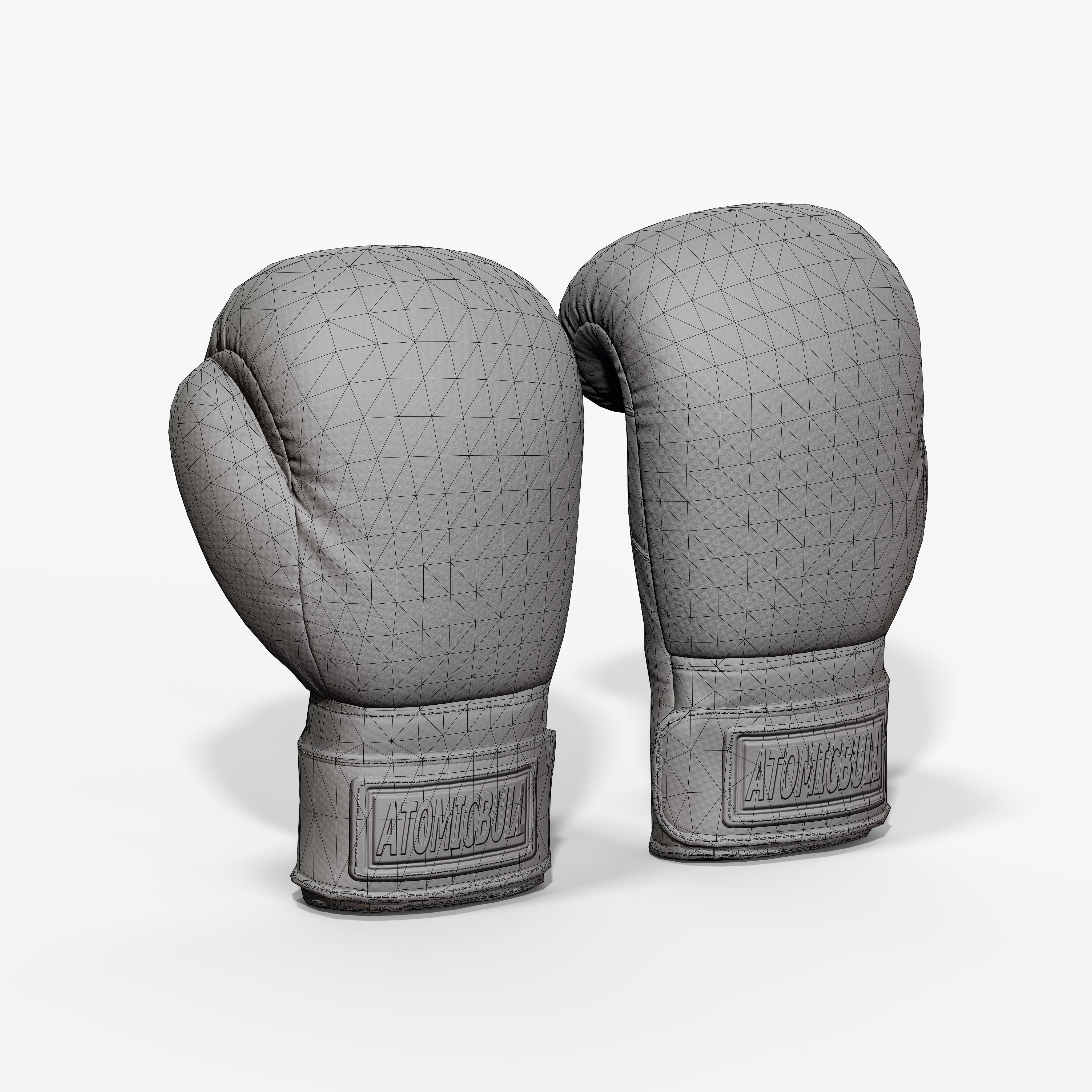 Boxing Glove Low-poly 3D model_12
