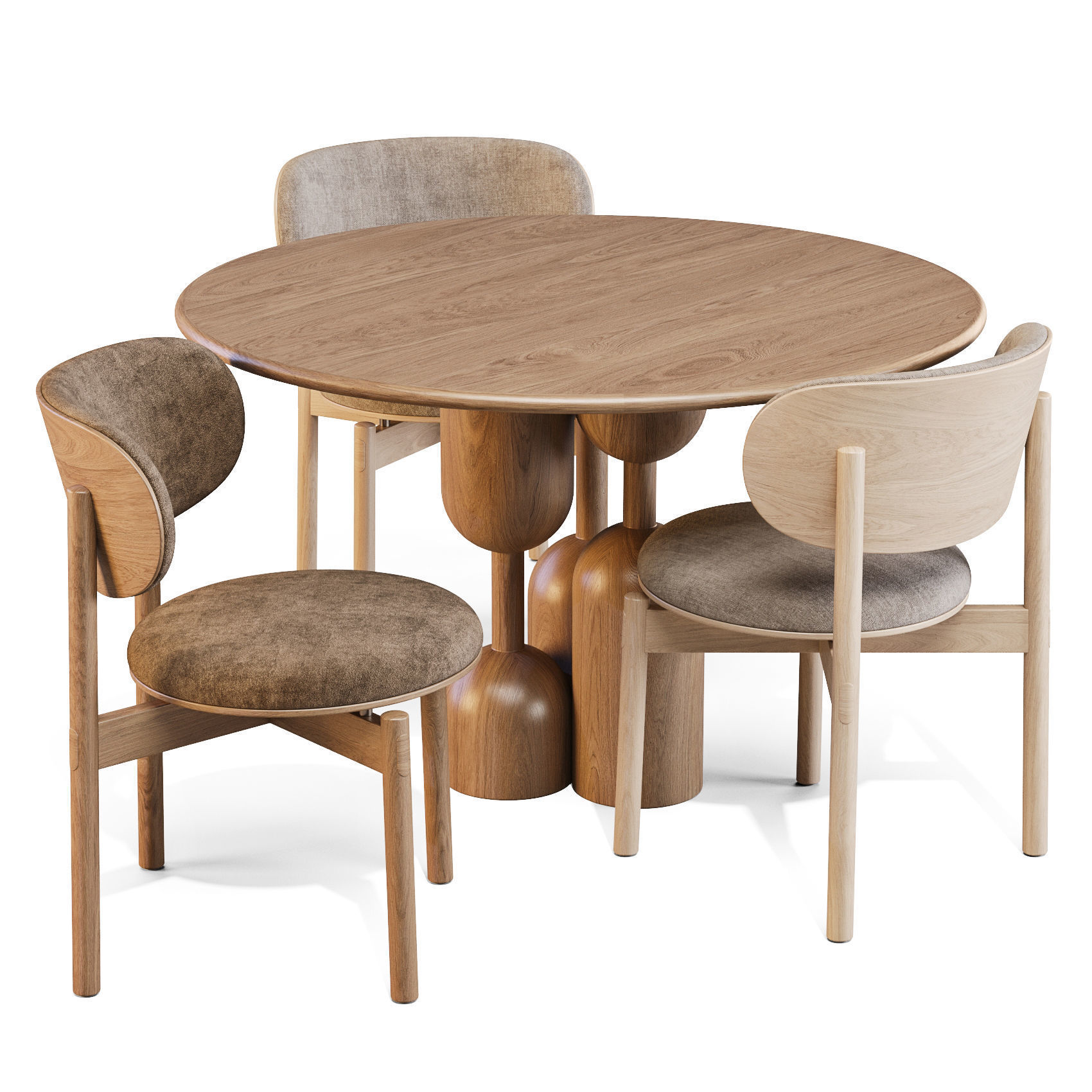 Dining Set Artekura and Arco Baoba Table and Re-Volve Chairs 3D model_4