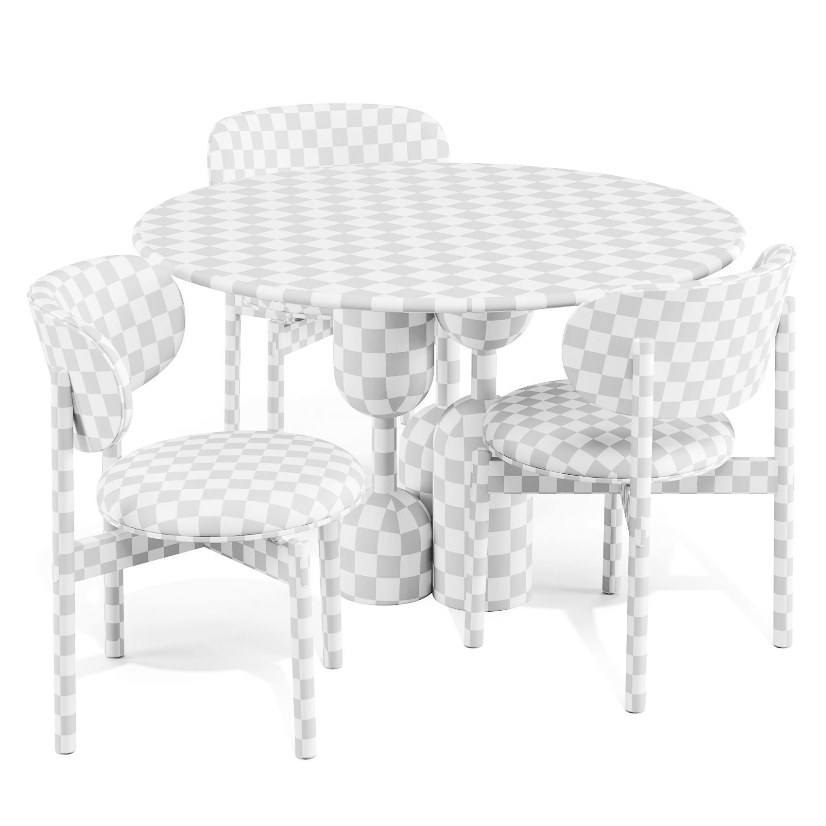 Dining Set Artekura and Arco Baoba Table and Re-Volve Chairs 3D model_5