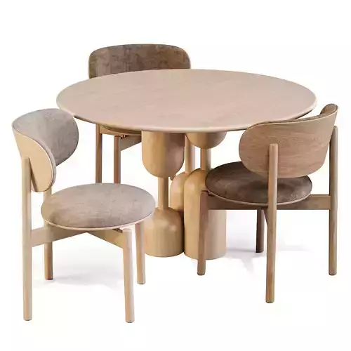 Dining Set Artekura and Arco Baoba Table and Re-Volve Chairs
