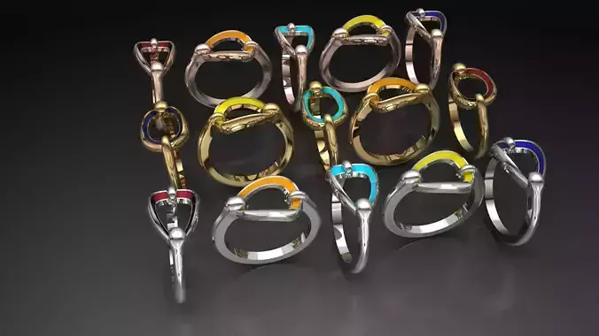 The beautiful SET whit the enamel 3D print model