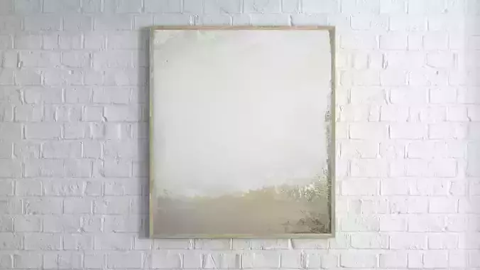 Abstract Painting with Wood Frame