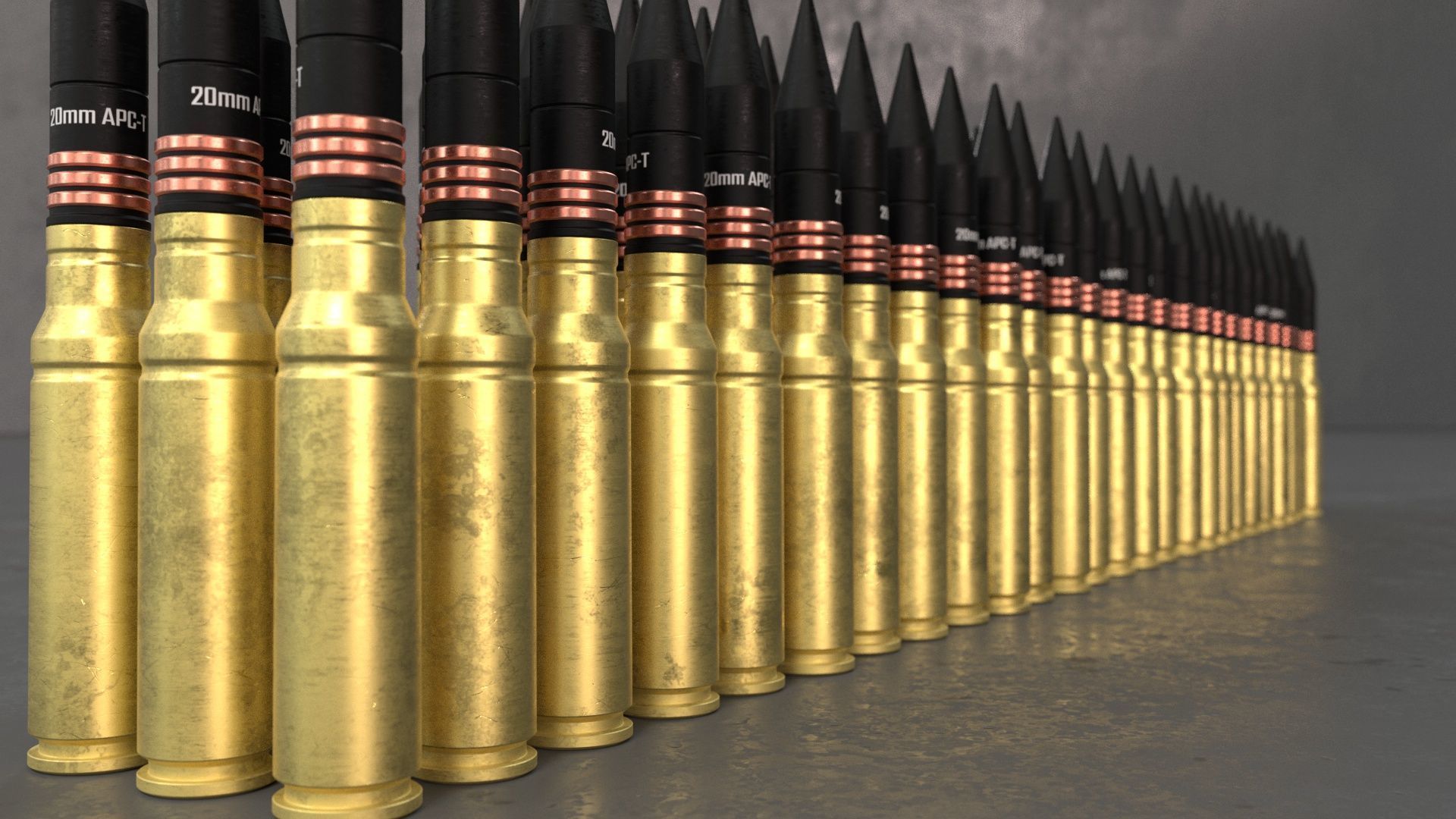 20mm Medium caliber rounds 3D model_8